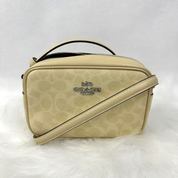 COACH Mini Jamie Camera Crossbody Bag In Signature Canvas Hay Yellow CY752 NWT - Picture 1 of 7